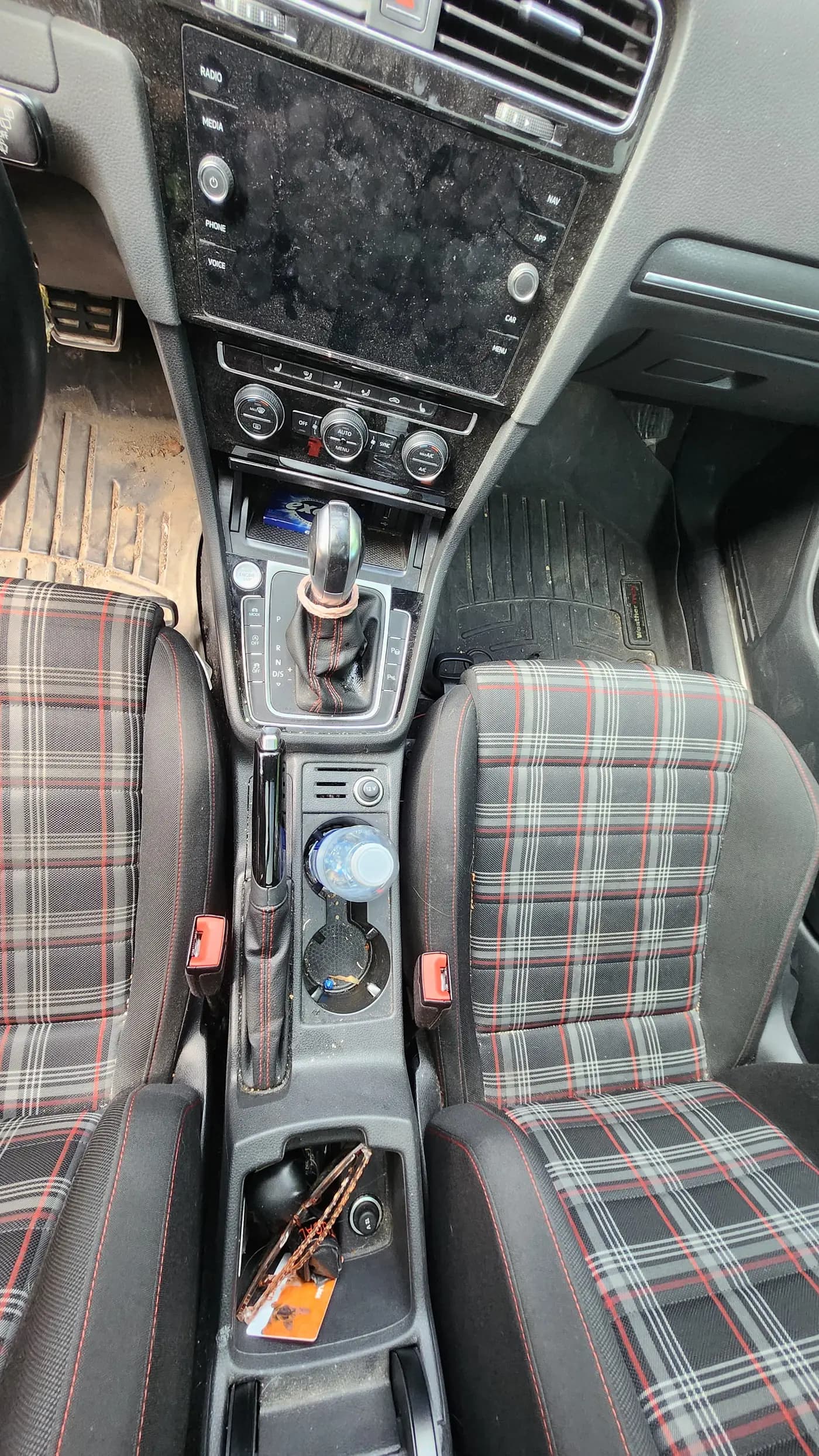 VW engine bay before cleaning