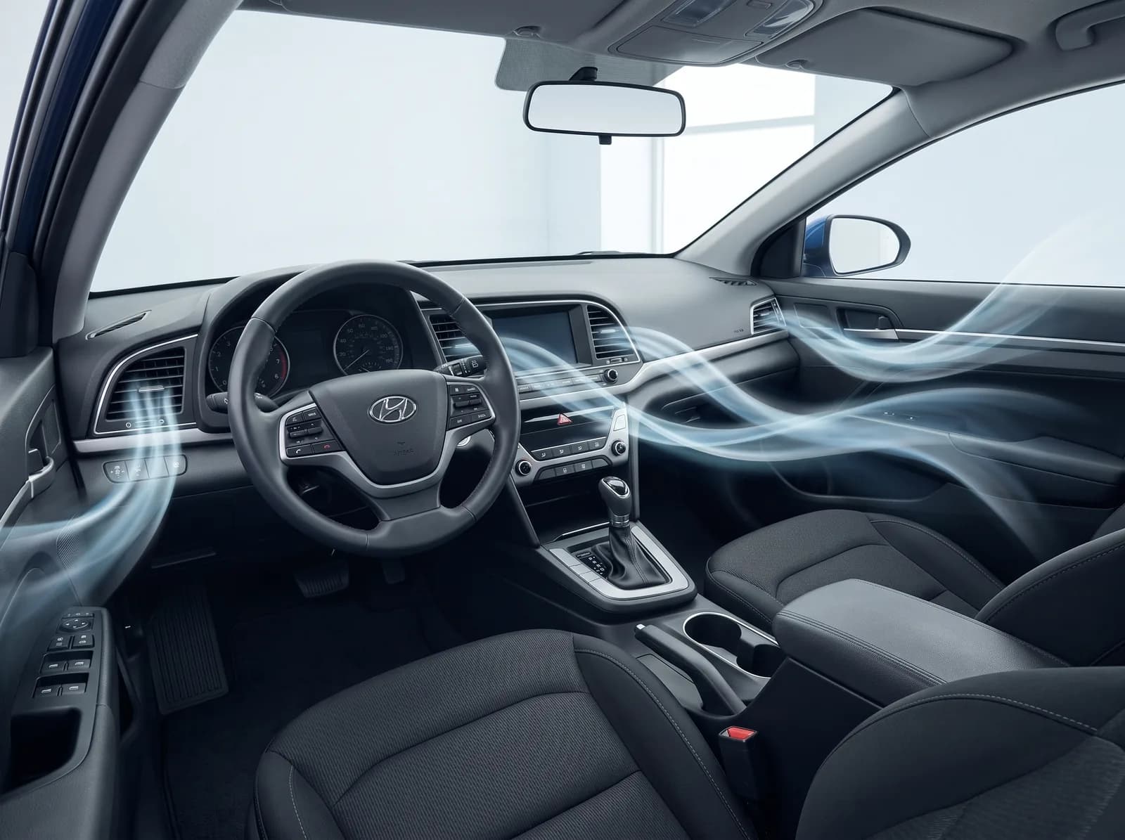 Car dashboard, vents and cabin after professional odor elimination treatment in Montreal
