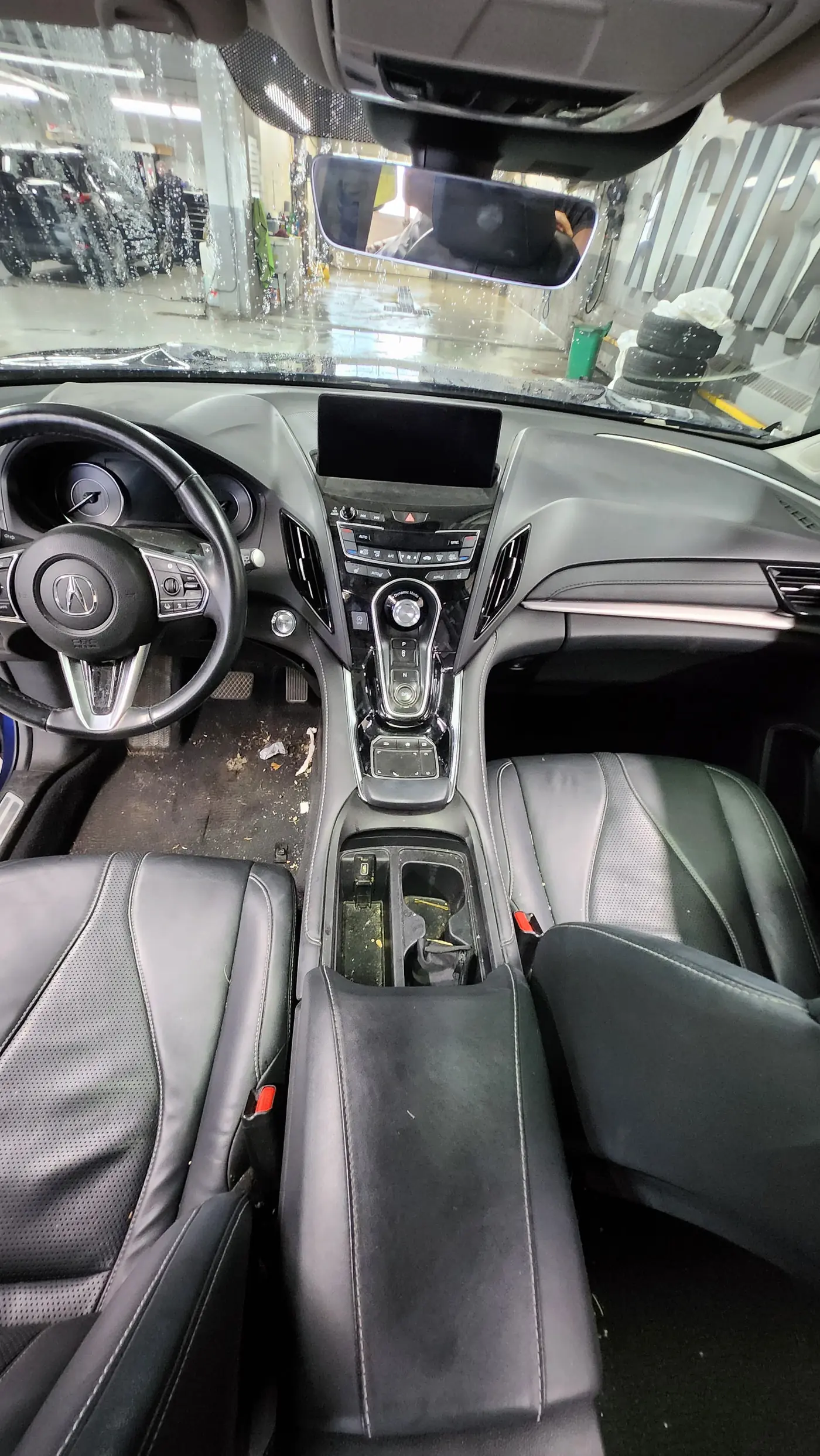 Acura MDX floor mats before